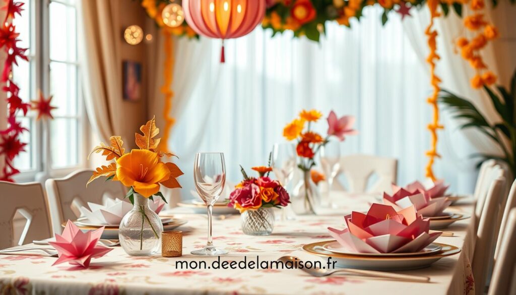 décorations fêtes en papier