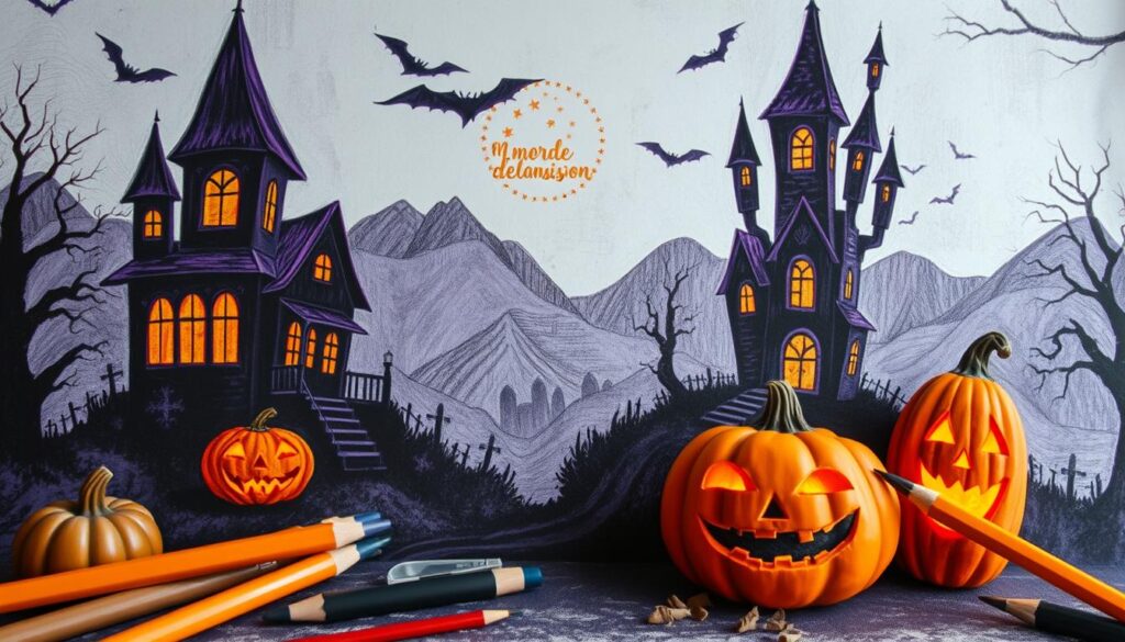 techniques de dessin Halloween