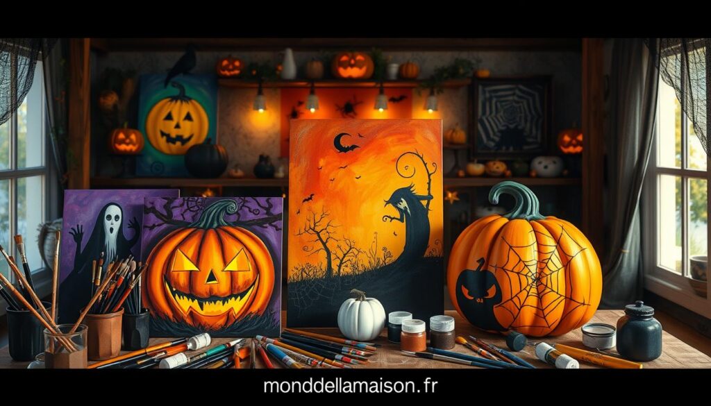 techniques peinture Halloween