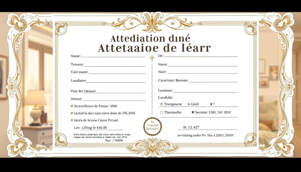 attestation de loyer