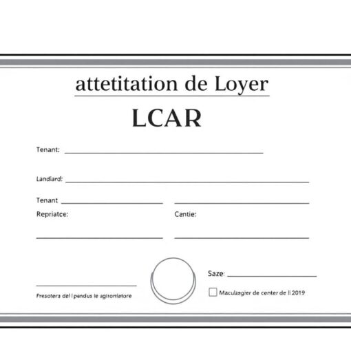 attestation de loyer caf