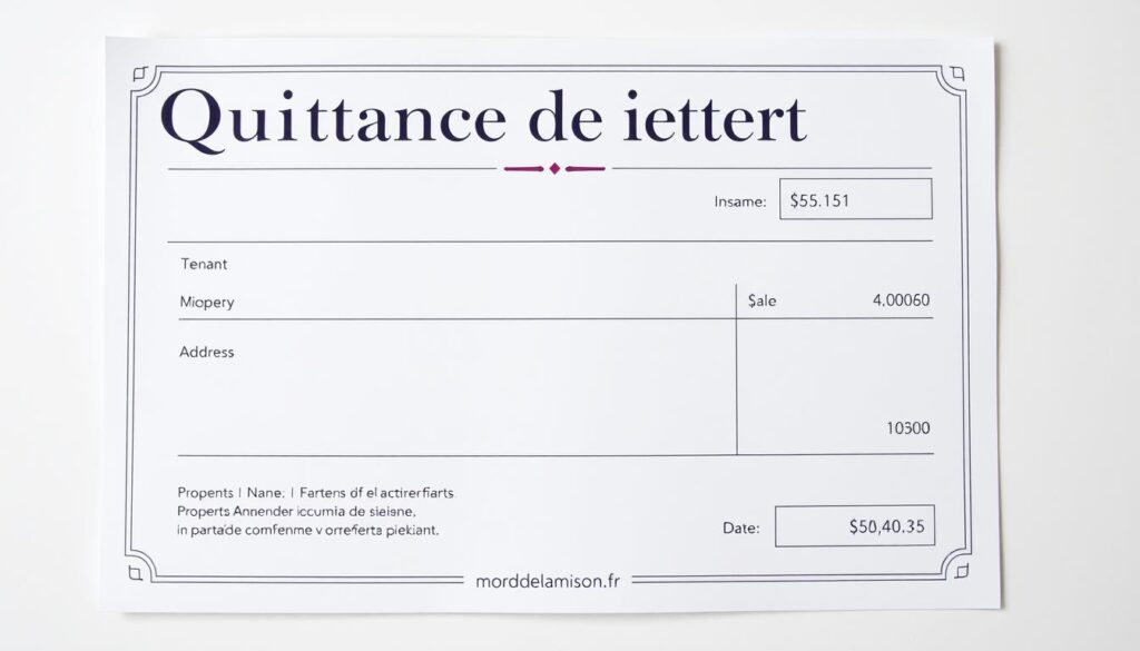 quittance de loyer à imprimer