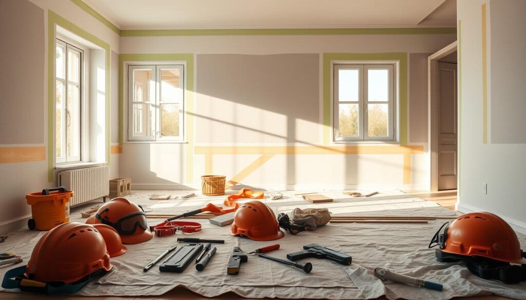 préparation espace rénovation